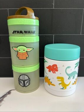 Whiskware Mandalorian Snack Containers & NOW Designs Dandy Dinos Food Jar